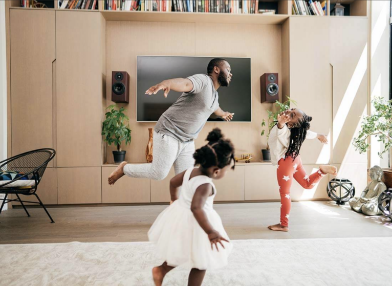 Family activities like dancing are great forms of winter exercise